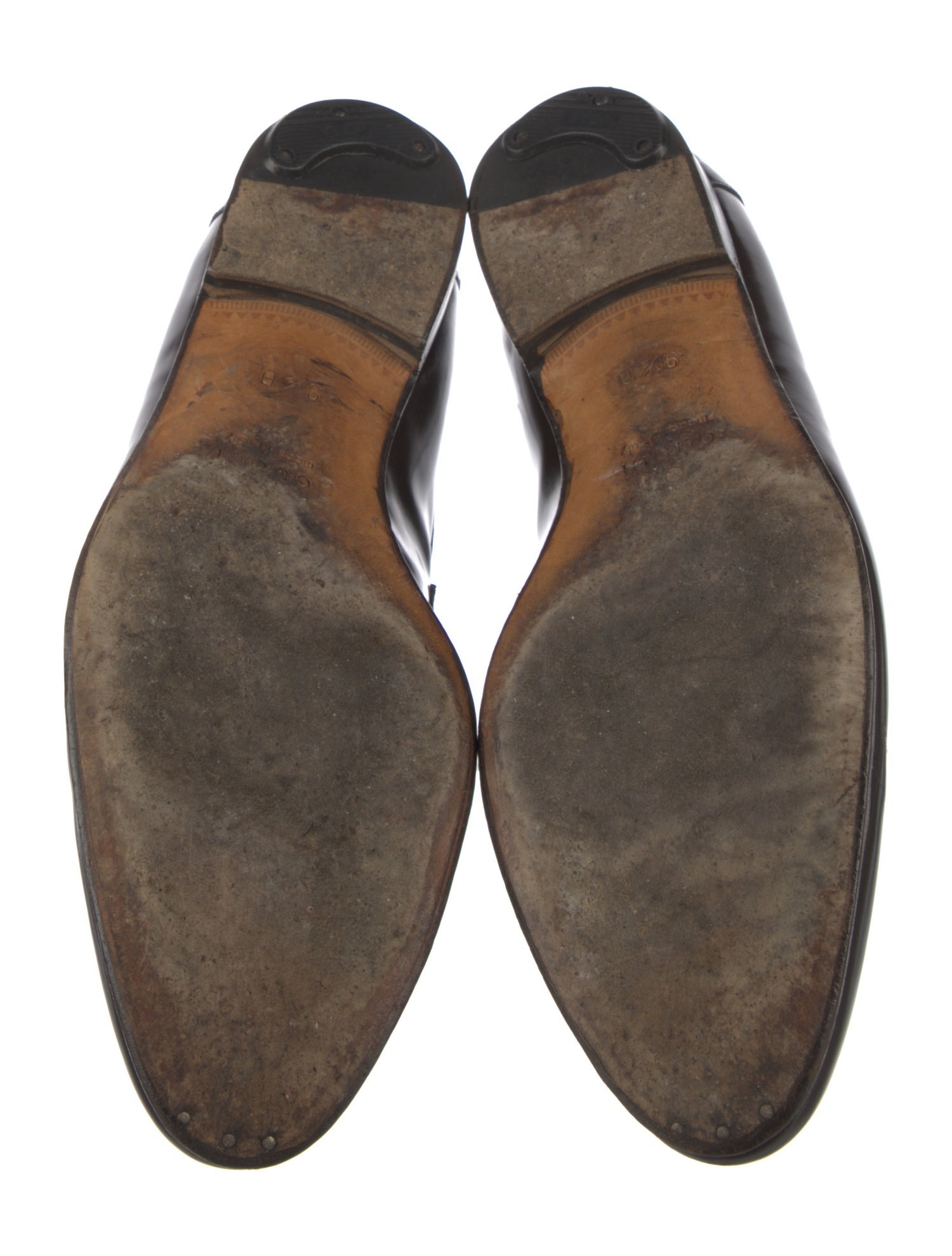 Gucci Interlocking G Logo Leather Dress Loafers